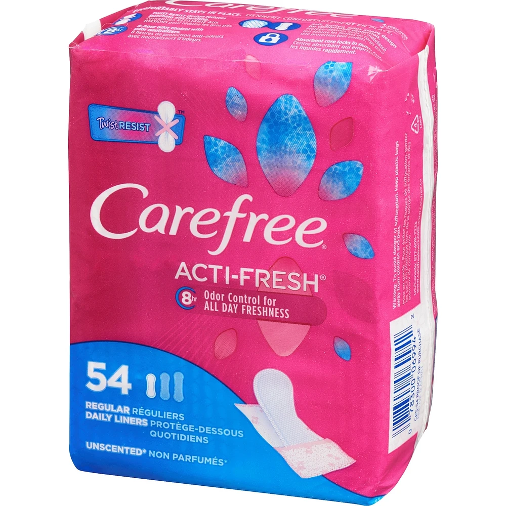 Acti-Fresh Body Shape Panty Liners Regular To Go Pack of 54 Liners