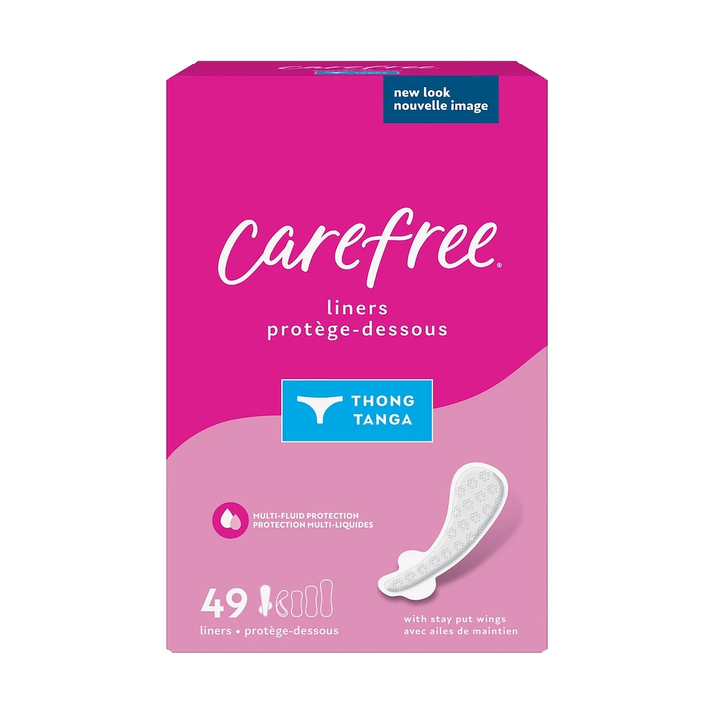 Thong Panty Liners Thin To Go Pack of 49 Liners
