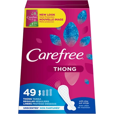 Thong Panty Liners Thin To Go Pack of 49 Liners
