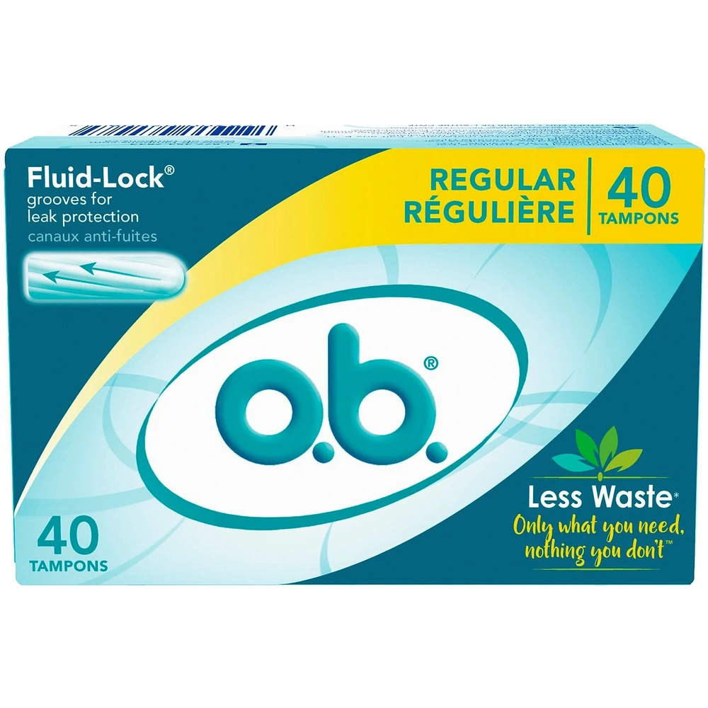 o.b. Original Non-Applicator Tampons Regular Absorbancy
