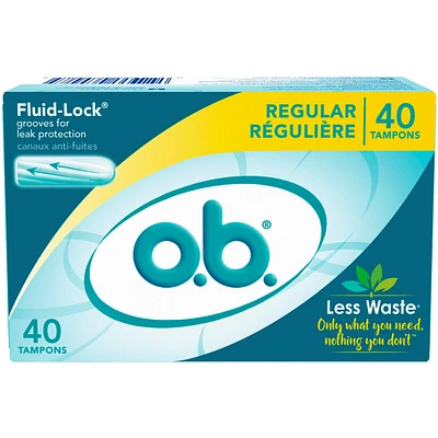 o.b. Original Non-Applicator Tampons Regular Absorbancy