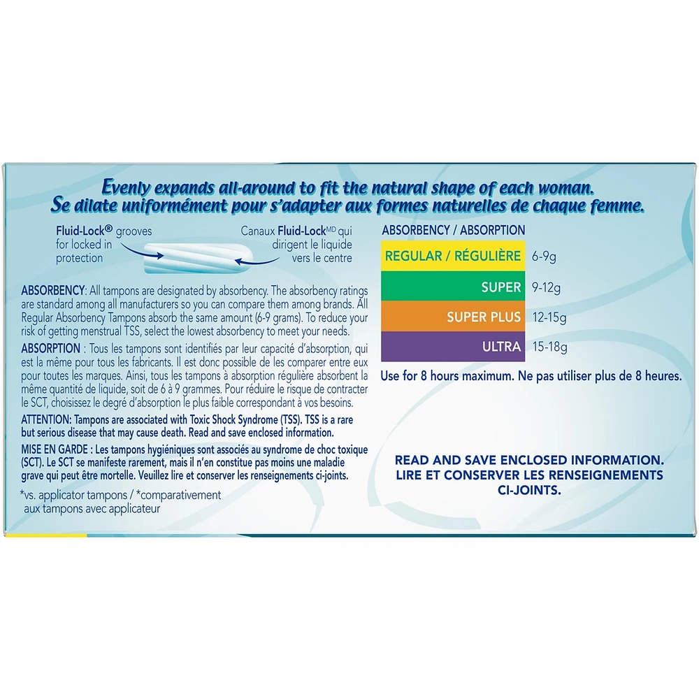 o.b. Original Non-Applicator Tampons Regular Absorbancy