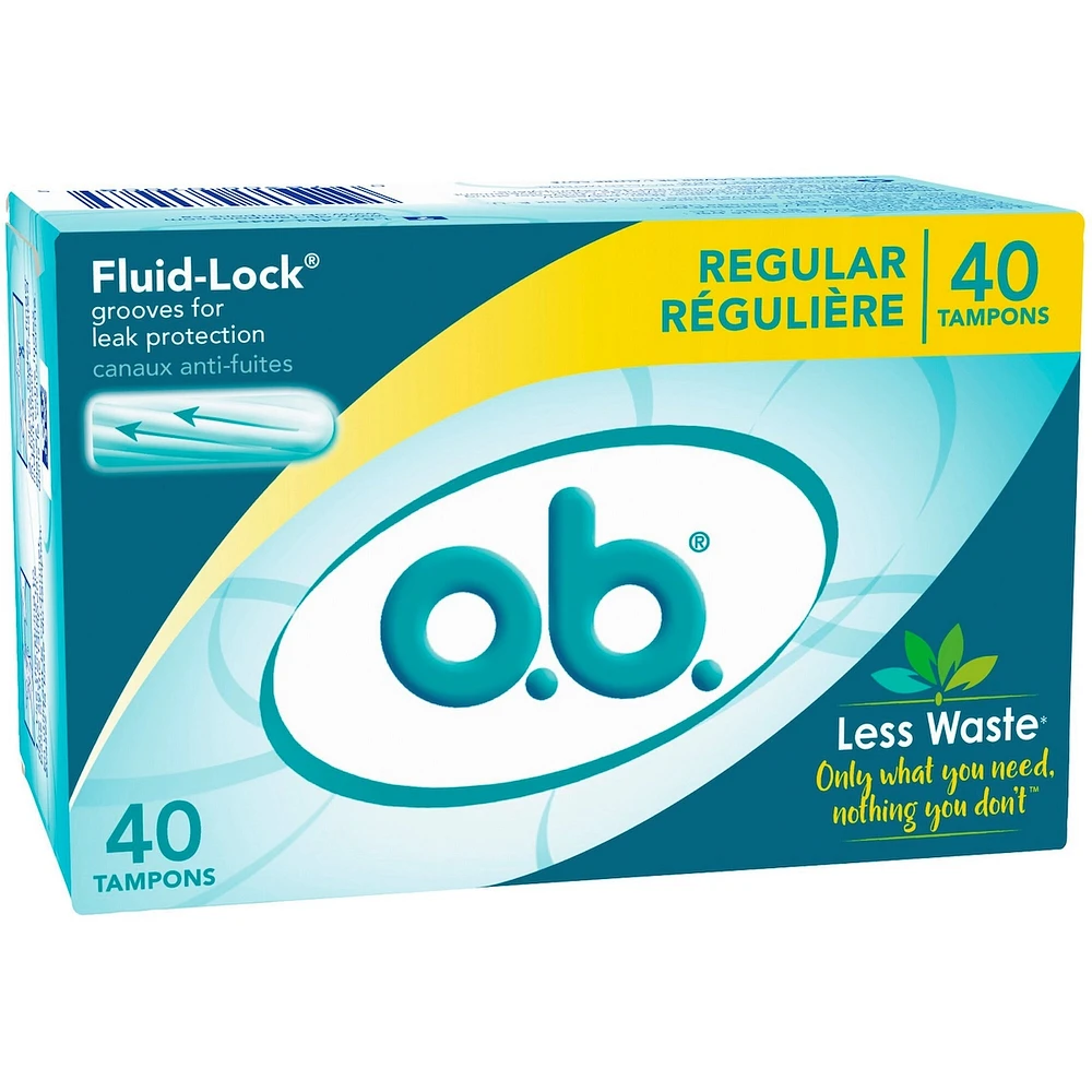 o.b. Original Non-Applicator Tampons Regular Absorbancy