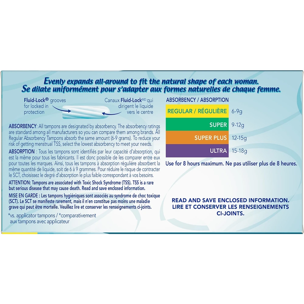 o.b. Original Non-Applicator Tampons Regular Absorbancy