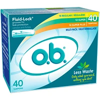 o.b. Original Non-Applicator Tampons Multipack Regular Super & Super Plus