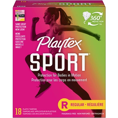 Playtex Sport Unscented Athletic Tampons Regular
