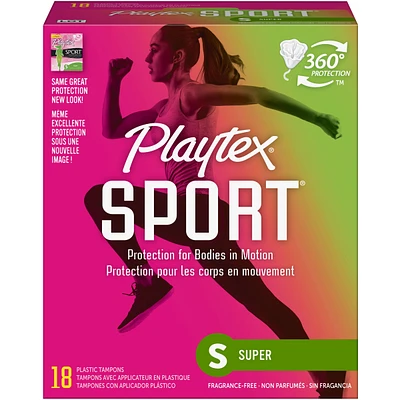 Playtex Sport Unscented Athletic Tampons Super