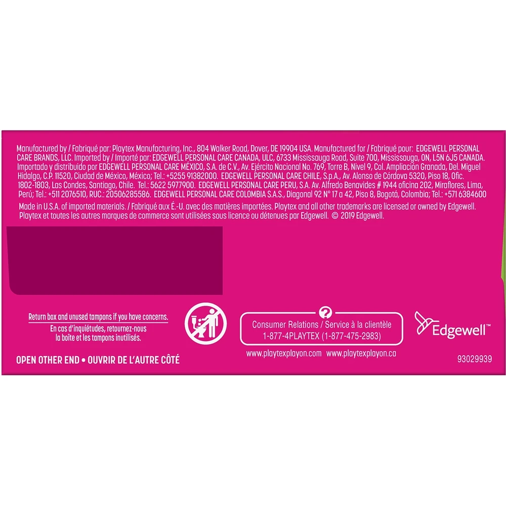 Playtex Sport Unscented Athletic Tampons Super