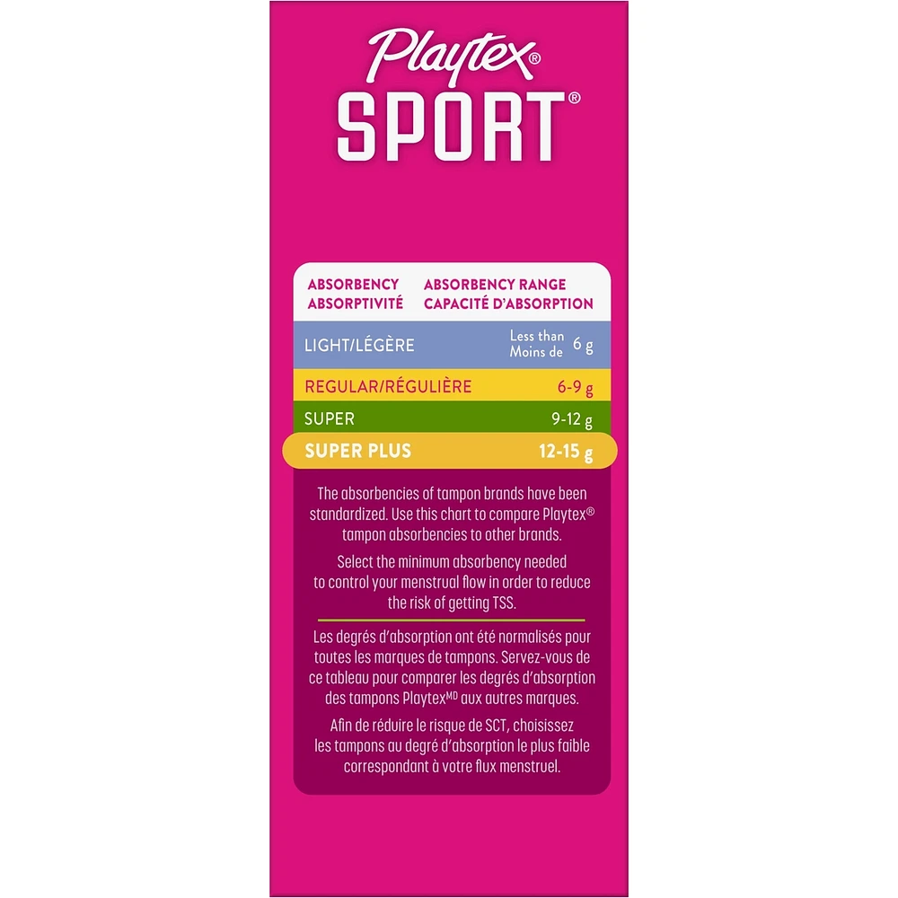Playtex Sport Unscented Athletic Tampons Super Plus