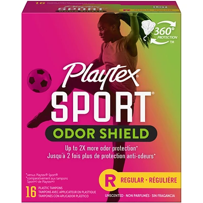 Playtex Sport Odor Shield Unscented Tampons Regular