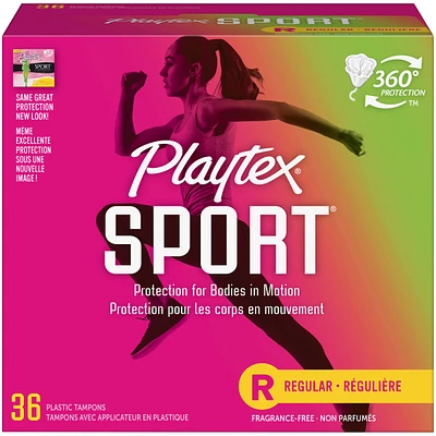 Playtex Sport Tampons, Unscented, Regular