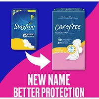 CAREFREE® Ultra Thin Pads, Regular Pads With Wings, 28ct