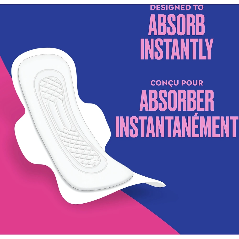 CAREFREE® Ultra Thin Pads, Regular Pads With Wings, 28ct