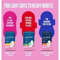CAREFREE® Ultra Thin Pads, Regular Pads With Wings, 28ct