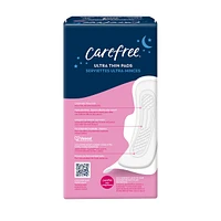 CAREFREE® Ultra Thin Pads, Overnight With Wings, 28ct