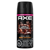 AXE  Dual Action Deodorant Body Spray for Long Lasting Odour Protection Dark Temptation Dark Chocolate Men's Deodorant 48 hours Fresh formulated without Aluminum 113 GR