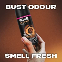 AXE  Dual Action Deodorant Body Spray for Long Lasting Odour Protection Dark Temptation Dark Chocolate Men's Deodorant 48 hours Fresh formulated without Aluminum 113 GR