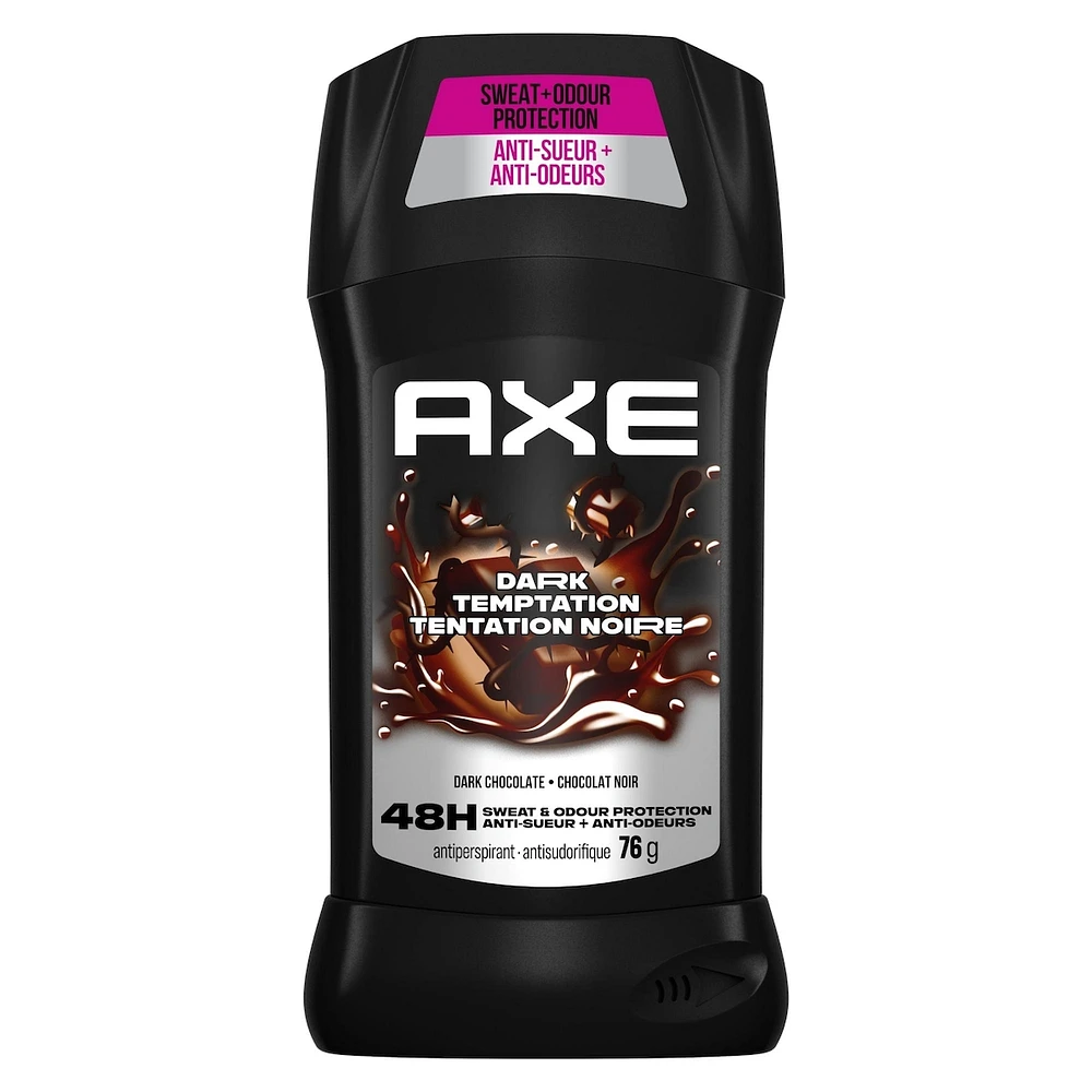 Antisudorifique en bâton pour protection à longue durée AXE Dark Temptation 48 heures anti-sueur 76 g