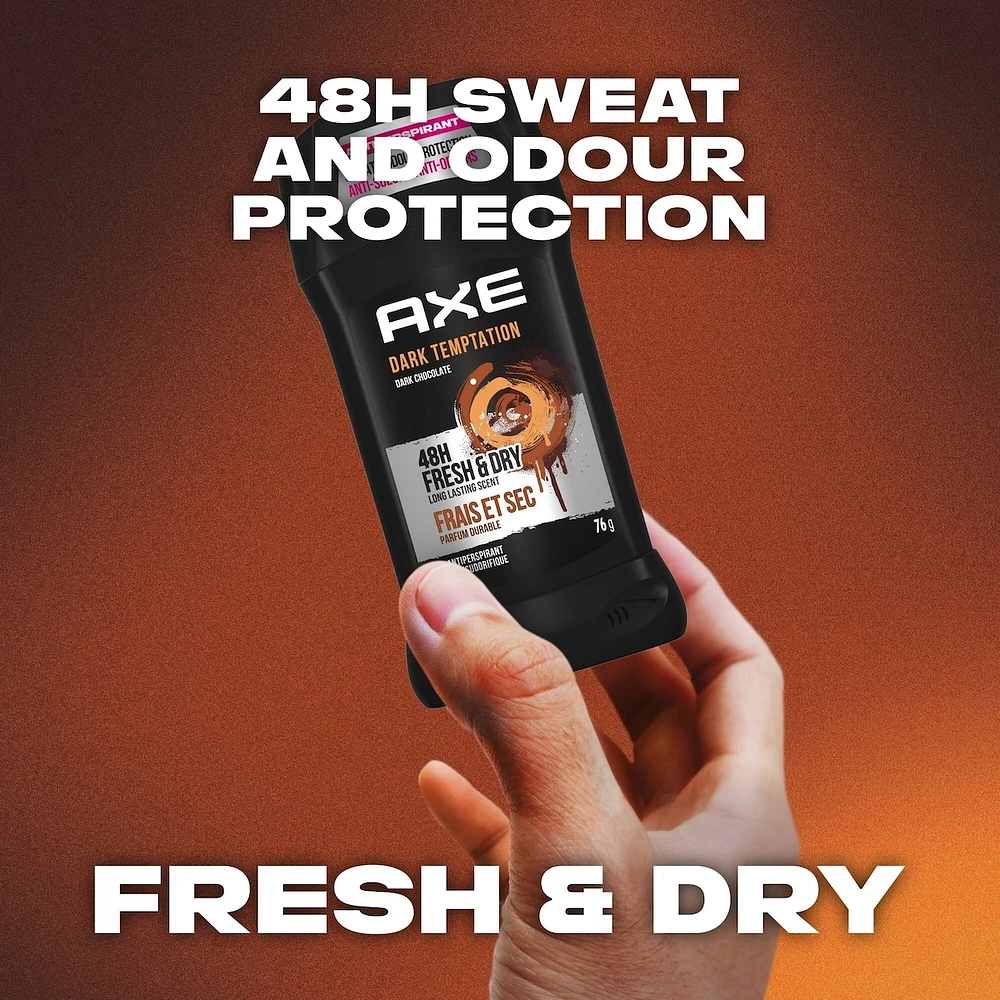 AXE Dark Temptation Antiperspirant Stick for Long Lasting Sweat Protection  48H Anti-Sweat 76 g