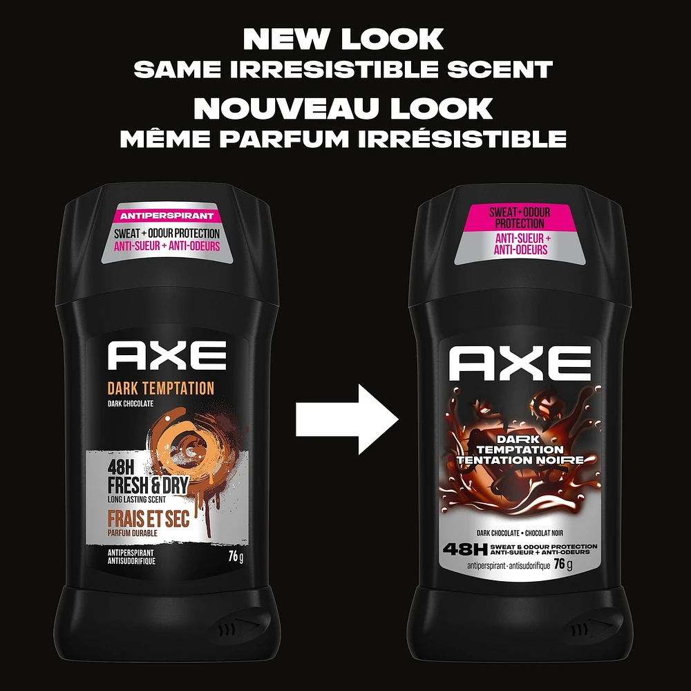Antisudorifique en bâton pour protection à longue durée AXE Dark Temptation  48 heures anti-sueur 76 g
