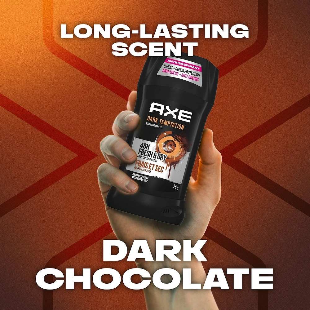 AXE Dark Temptation Antiperspirant Stick for Long Lasting Sweat Protection  48H Anti-Sweat 76 g