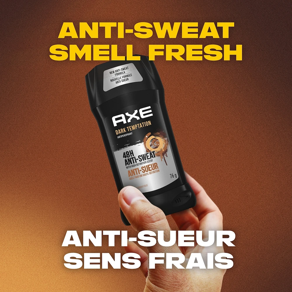 AXE Dark Temptation Antiperspirant Stick for Long Lasting Sweat Protection  48H Anti-Sweat 76 g