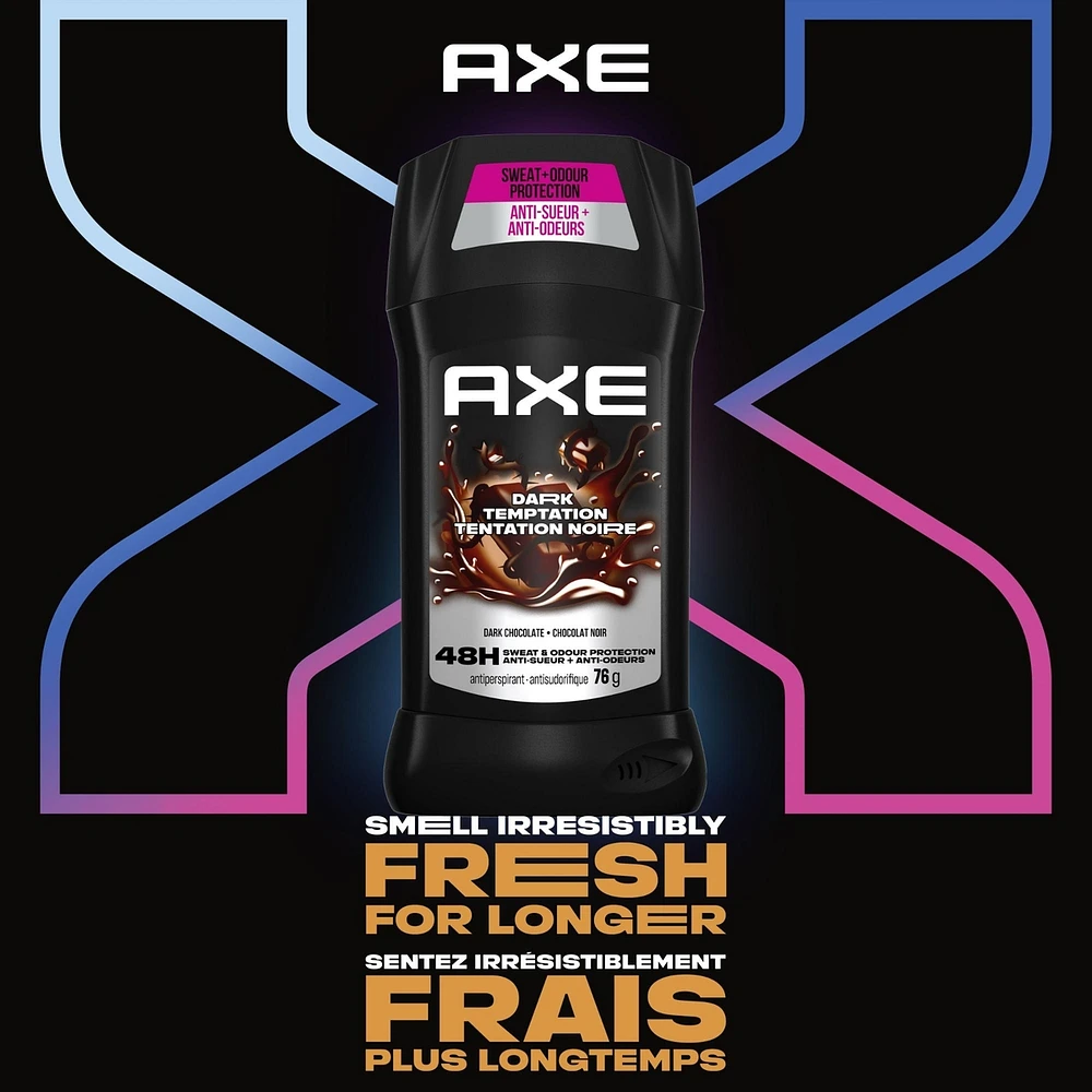 Antisudorifique en bâton pour protection à longue durée AXE Dark Temptation  48 heures anti-sueur 76 g