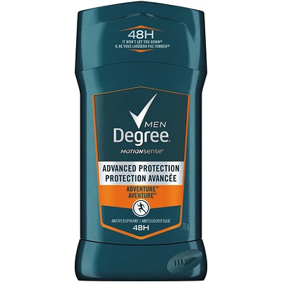 Degree Men Advanced Antiperspirant Stick for 72H Sweat & Odour Protection Adventure Deodorant with MotionSense Technology 76 g