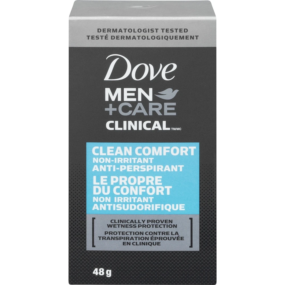 Dove Men+Care Clinical Protection Antiperspirant for total skin comfort Clean Comfort antibacterial odour protection 48 g
