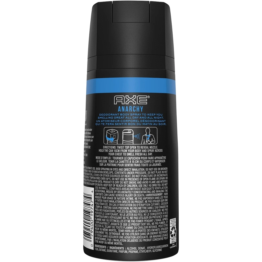 AXE  Deodorant Body Spray  Anarchy  113 g