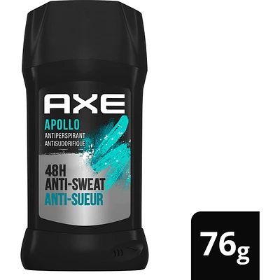 AXE  Antiperspirant Stick for Long Lasting Sweat Protection Apollo Sage & Cedarwood Men's Antiperspirant 48 hours anti-sweat with high definition scent 76 g