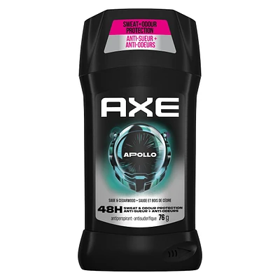 Antisudorifique en bâton  AXE Apollo sauge & bois de cèdre pour homme frais pendant 48 heures parfum haute définition 76 g Lot de 4
