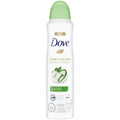 Advanced Care Cool Essentials Dry Spray Antiperspirant Deodorant for Women with Pro-Ceramide Technology for Soft, Resilient Skin