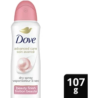 Advanced Care Beauty Finish Dry Spray Antiperspirant Deodorant for Women with Pro-Ceramide Technology for Soft, Resilient Skin