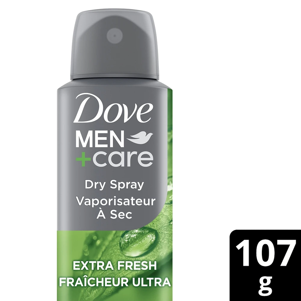 Dove Men+Care Dry Spray Antiperspirant for fighting sweat and odour Extra Fresh antibacterial odour protection 107g