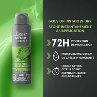 Dove Men+Care Dry Spray Antiperspirant for fighting sweat and odour Extra Fresh antibacterial odour protection 107g