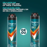 Degree Men Advanced Dry Spray Antiperspirant Deodorant for 72H Sweat and Odour Protection Adventure with MotionSense® Technology 107 g