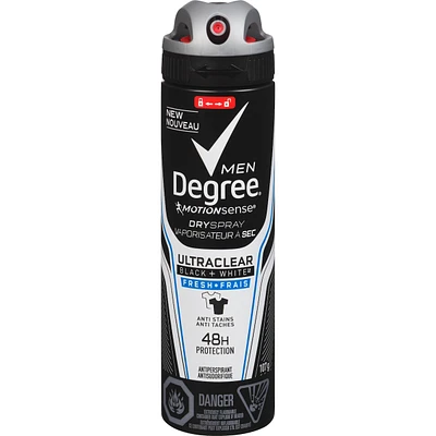 Degree Men Antiperspirant Dry Spray UltraClear Black + White® Fresh antibacterial odour protection 107 GR