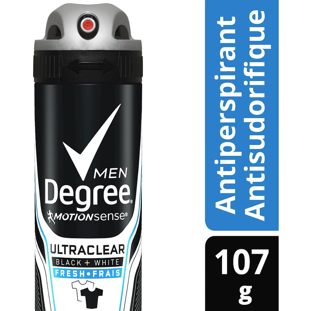 Degree Men Antiperspirant Dry Spray UltraClear Black + White® Fresh antibacterial odour protection 107 GR