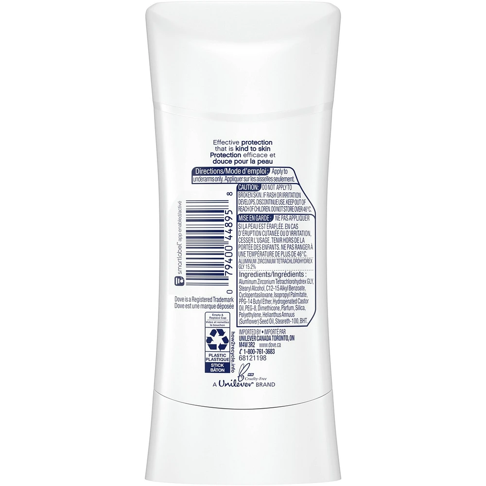Dove Advanced Care Antiperspirant Stick For Smooth Underarms Cool Essentials antibacterial odour protection 74 g