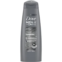 Dove Men+Care  Shampoo for healthy hair Charcoal + Clay naturally derived plant-based cleansers 355 ml