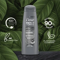 Dove Men+Care  Shampoo for healthy hair Charcoal + Clay naturally derived plant-based cleansers 355 ml