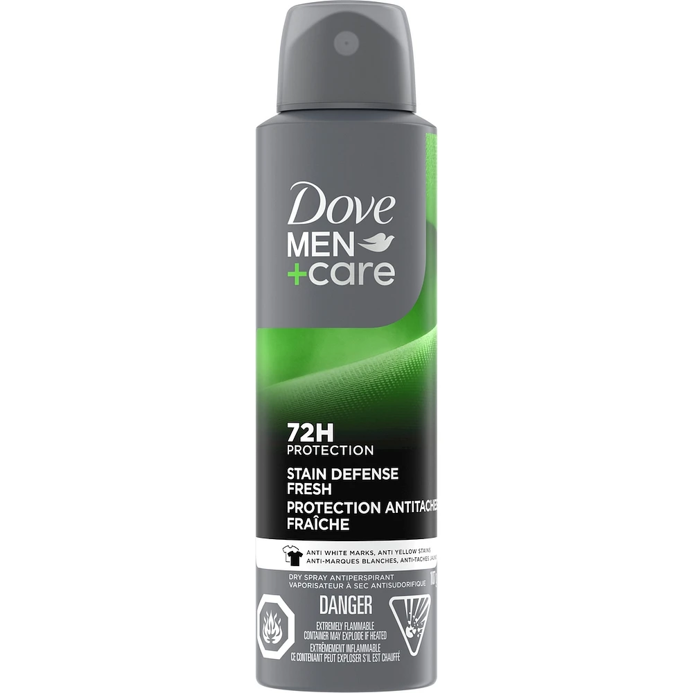 Dove Men+Care Dry Spray Antiperspirant Stain Defense Fresh antibacterial odour protection 107 GR