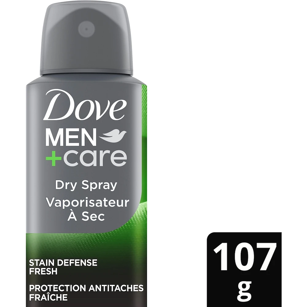 Dove Men+Care Dry Spray Antiperspirant Stain Defense Fresh antibacterial odour protection 107 GR