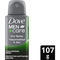 Dove Men+Care Dry Spray Antiperspirant Stain Defense Fresh antibacterial odour protection 107 GR
