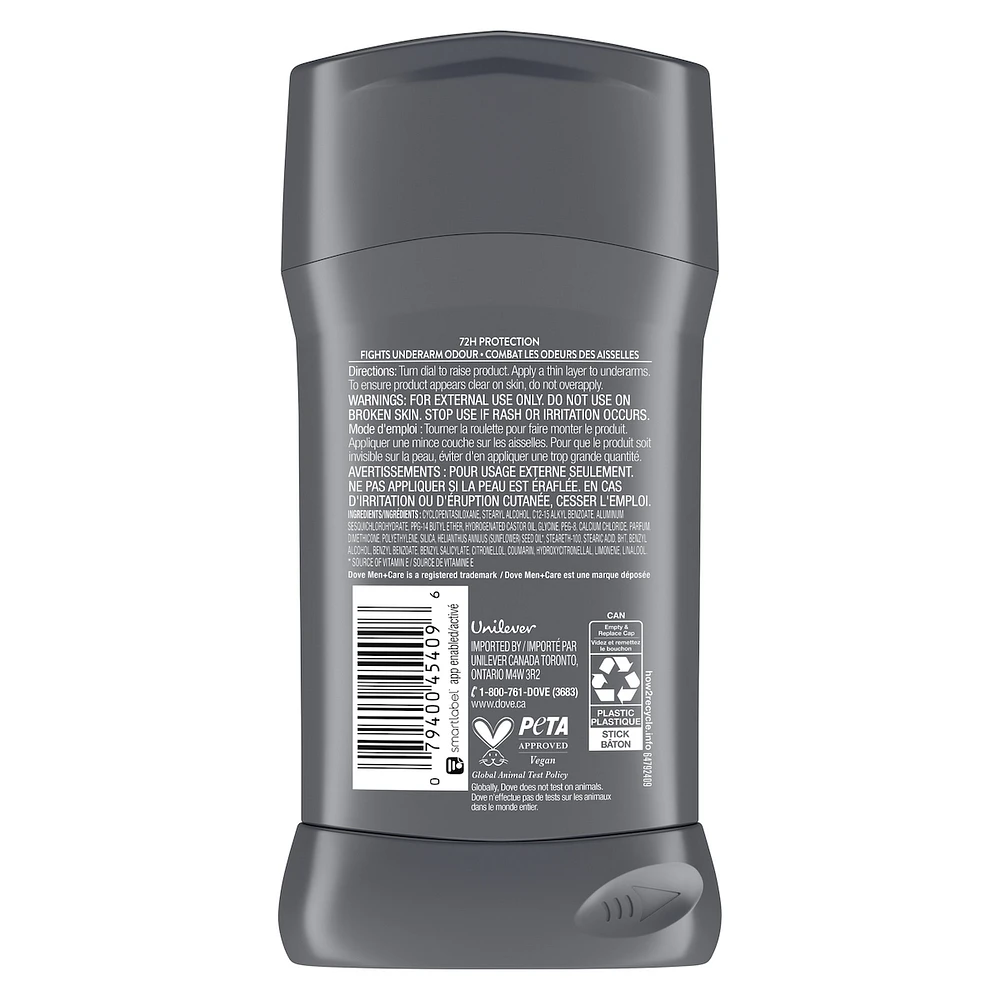 Dove Men+Care Antiperspirant Stick Stain Defense Fresh antibacterial odour protection 76 GR