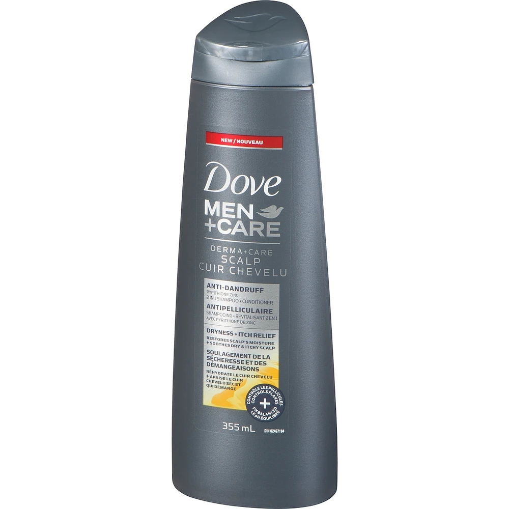 Dove Men+Care Derma+Care Scalp 2in1 Shampoo + Conditioner Anti-Dandruff Itch Relief 355 ML