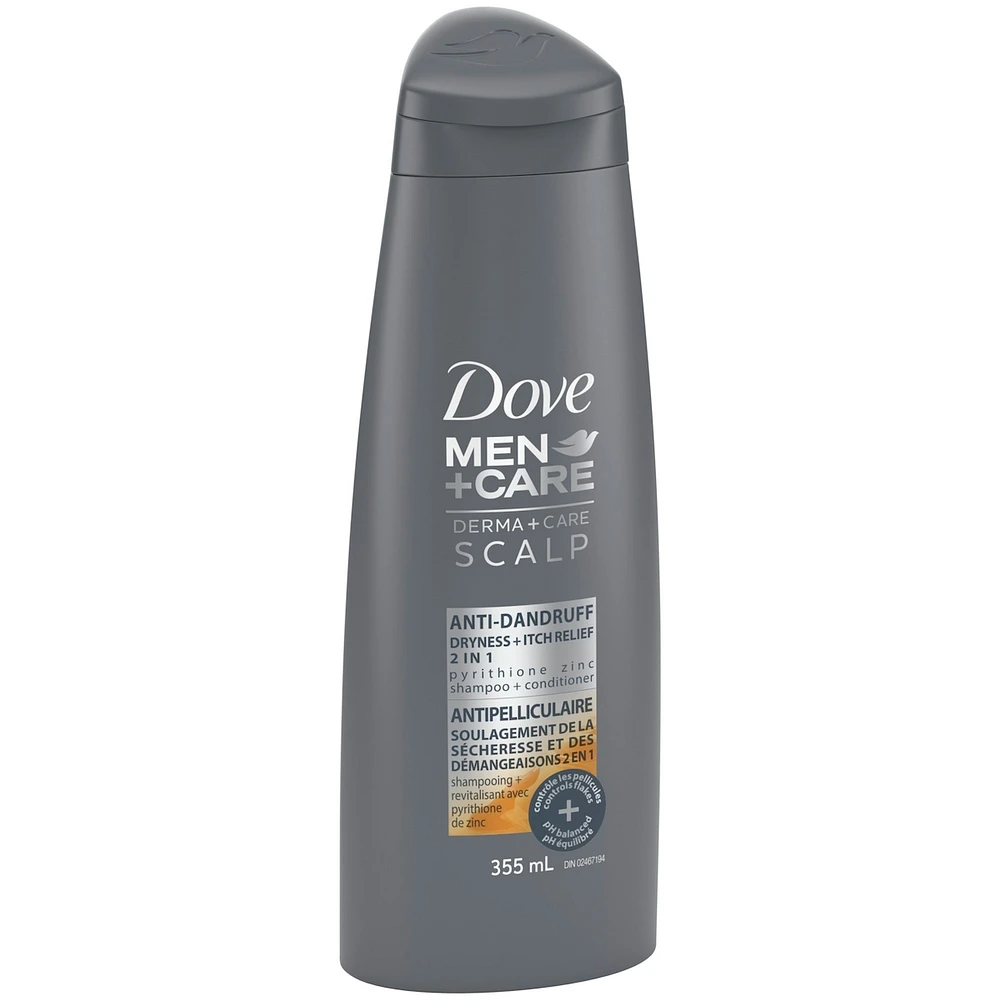 Dove Men+Care Derma+Care Scalp 2in1 Shampoo + Conditioner Anti-Dandruff Itch Relief 355 ML