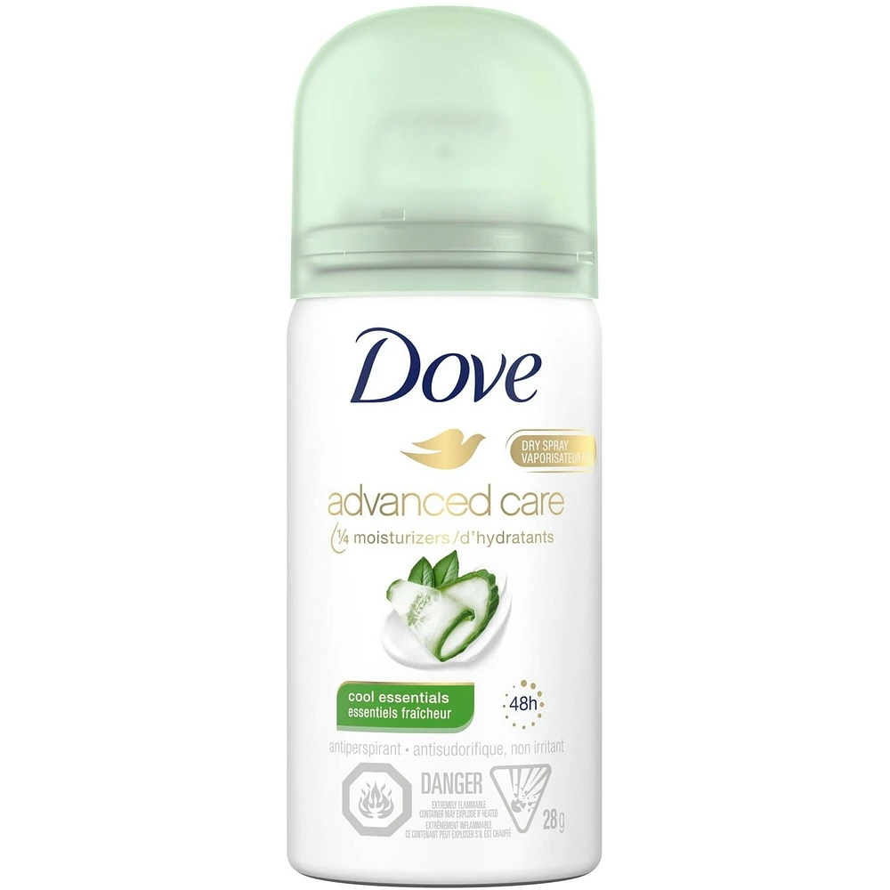 Dove Dry Spray Antiperspirant Cool Essentials antibacterial odour protection 28 GR