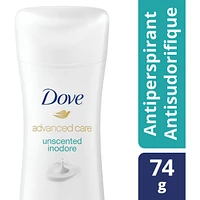 Dove Advanced Care Antiperspirant Deodorant Stick Unscented antibacterial odour protection